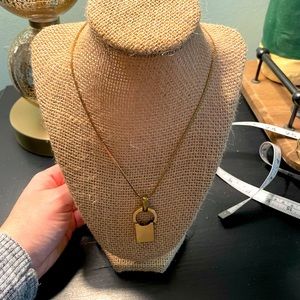 Long Brass Keychain Necklace